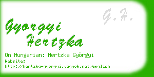 gyorgyi hertzka business card
